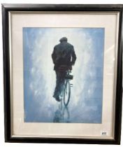 An Alexander Millar 'Man on bike' print