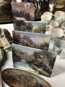 A collection of 5 rural landscape plates