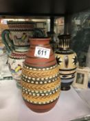 Three pottery vases