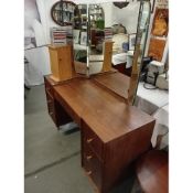 Dressing table with mirror and drawers