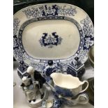 A quantity of blue & white ceramics