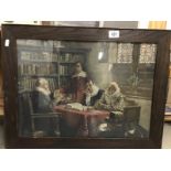 A framed and glazed circa 1930's print depicting an Elizabethan scene. COLLECT Only