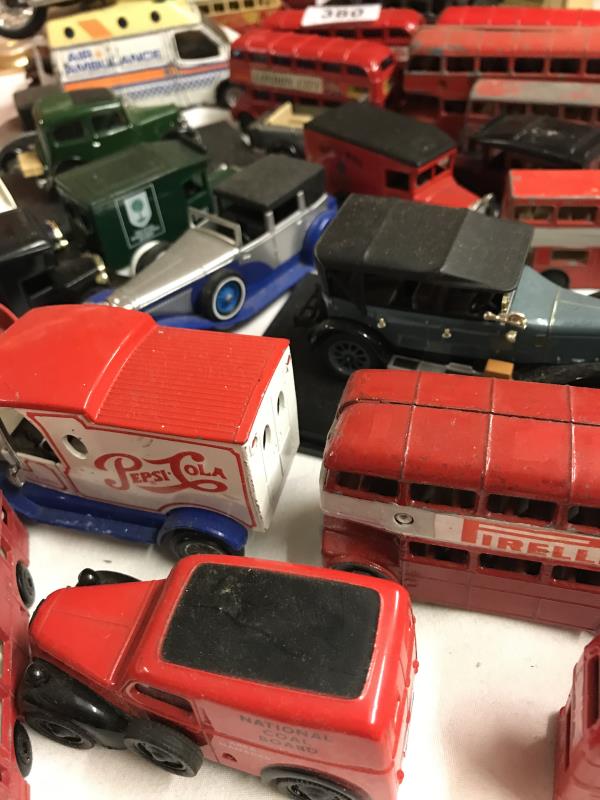 A collection of approx. 32 die cast cars, buses and motor bikes - Image 2 of 3