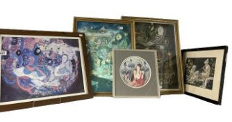 A quantity of mythical themed prints