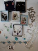 A good lot of pendants, earrings and necklaces.