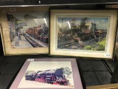 A quantity of railway themed prints x 4
