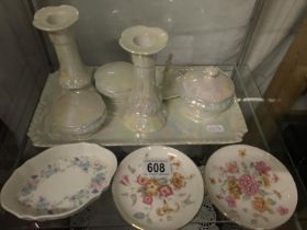 A collection of dressing table ceramics