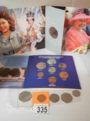 Two coin sets (one being £5) etc.,