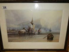 A framed and glazed print of Scarborough, COLLECT ONLY.