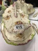 A Lovely floral design butter dish