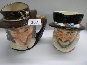 Two Royal Doulton character jugs - Beefeater and The Complete Angler.