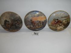 Three early 20th century pot lids.