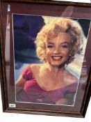 A Marilyn Monroe colour photo portrait 63 x 50cm in frame