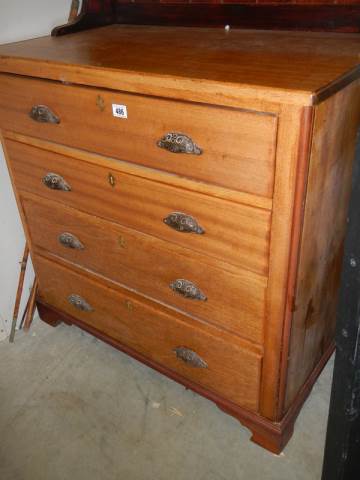 A four drawer mahogany chest, COLLECT ONLY. - Image 2 of 2