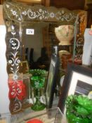 A 20th century Gypsy style mirror, COLLECT ONLY.