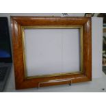 A good late Victorian birds eye maple picture frame, 33 x 28.5 cm. COLLECT ONLY.