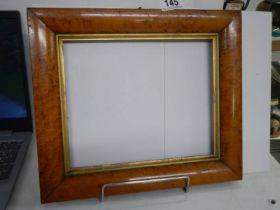 A good late Victorian birds eye maple picture frame, 33 x 28.5 cm. COLLECT ONLY.