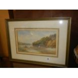 A framed and glazed water-colour signed Allen. COLLECT ONLY.