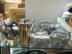 A good mixed lot of silver plate etc.,