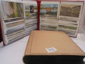 Two albums of approximately 350 mainly topographical postcards.