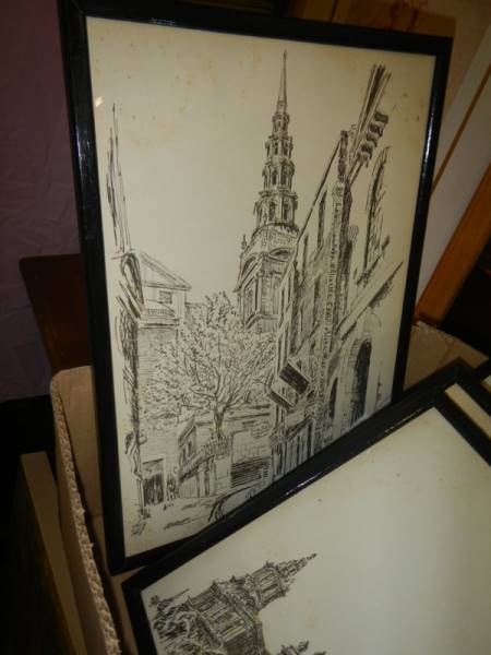 A quantity of framed and glazed prints of churches including St. Paul's. COLLECT ONLY. - Image 7 of 7