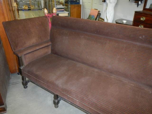 A late Victorian 'Knoll' end sofa, COLLECT ONLY. - Image 2 of 4