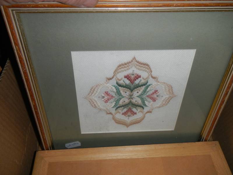 Approximately twelve framed and glazed cross stitch pictures. COLLECT ONLY. - Image 3 of 9