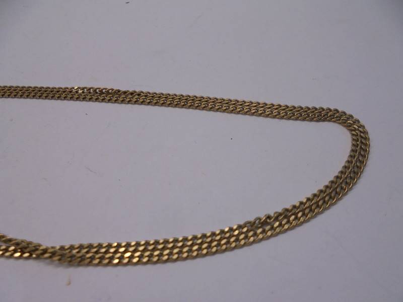 A 9ct gold curb link chain on a bolt ring clasp, 5 grams. - Image 2 of 2