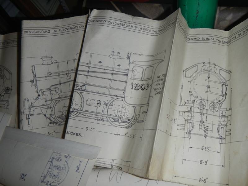 A large collection of steam locomotive plans. - Image 2 of 4