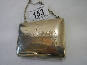 An Edwardian silver plate ladies purse.
