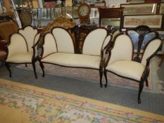 A superb quality Edwardian three piece suite, COLLECT ONLY.