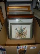 Approximately twelve framed and glazed cross stitch pictures. COLLECT ONLY.