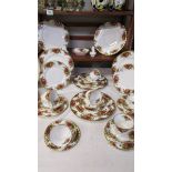 33 pieces of Royal Albert Old Country Roses tea and dinner ware, all first quality, COLLECT ONLY.