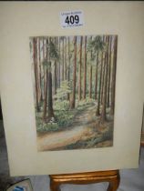 An unframed watercolour signed C M Rowe.
