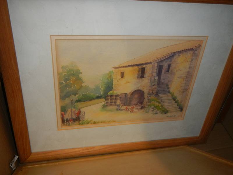 Seven assorted watercolours and oil paintings, COLLECT ONLY. - Image 4 of 7