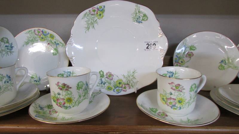 A 21 piece floral decorated china tea set. COLLECT ONLY. - Image 2 of 2