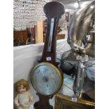 A late Victorian mahogany barometer, COLLECT ONLY.