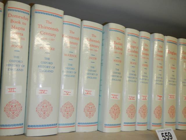 A shelf of The Oxford History of England books. - Image 2 of 3