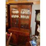 A Victorian mahogany glazed top bookcase, COLLECT ONLY