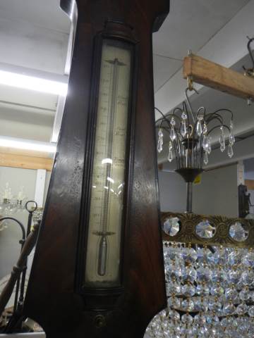 A Victorian mahogany cased barometer, COLLECT ONLY. - Image 3 of 3