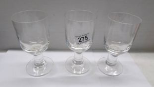 Three 19th century glass rummers.
