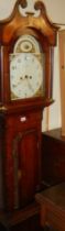 An eight day Grandfather clock, R Holt Newark. COLLECT ONLY.