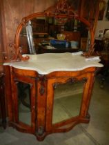 A Victorian marble topped credenza in good condition COLLECT ONLY.