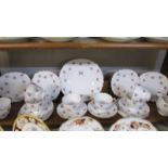 A 21 piece rose decorated Colclough china tea set. COLLECT ONLY.