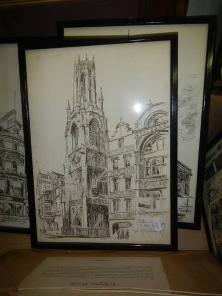 A quantity of framed and glazed prints of churches including St. Paul's. COLLECT ONLY. - Image 5 of 7