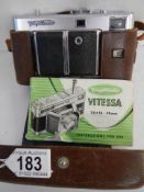 A vintage boxed Voigtlander Vitessa 24 x 36, 35mm camera.