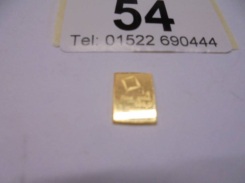 A 1 gram fine gold bar, (24 carat). - Image 2 of 2