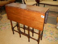 A late Victorian mahogany eight leg drop leaf table, COLLECT ONLY.