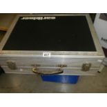 An aluminium flight case.