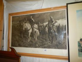 A framed and glazed print 'Joan of Arc', glass a/f. COLLECT ONLY.